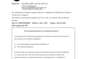 Document: [Hazmat certificate]